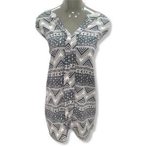 Faith And Joy Women's Black Ivory Print Sleeveless Top Blouse - Size 3X